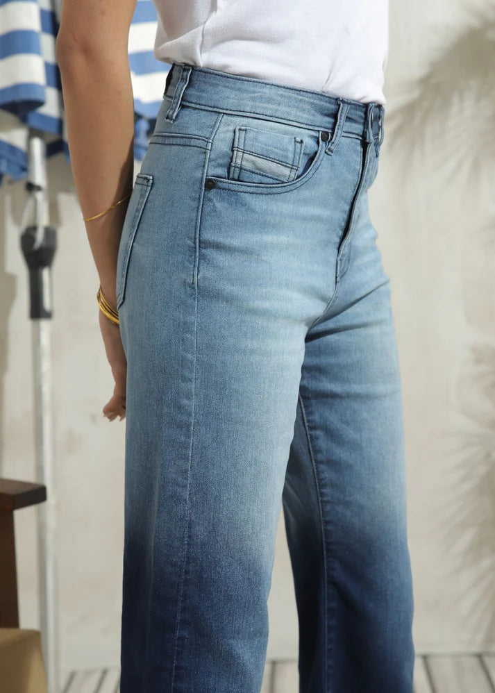 Ombre Blue Flare Jeans