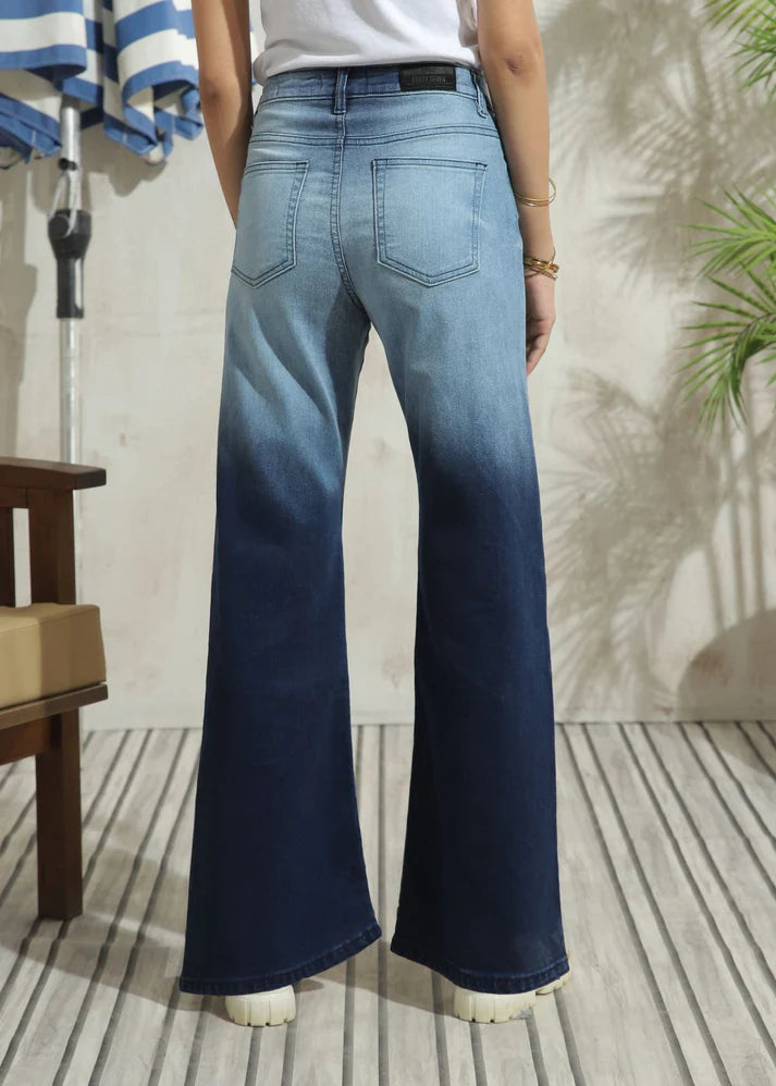 Ombre Blue Flare Jeans