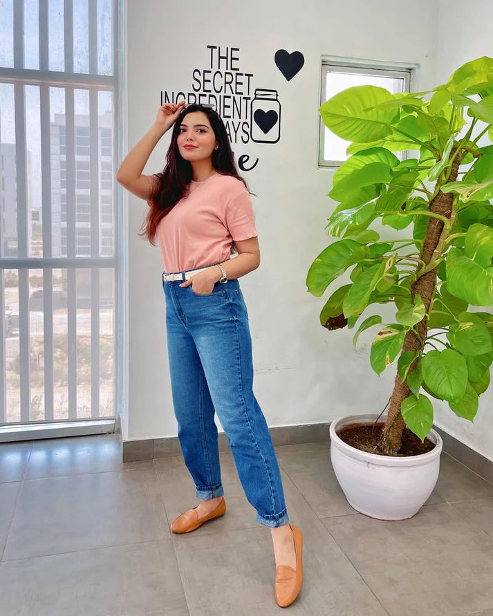 Blue Pamela Mom Jeans