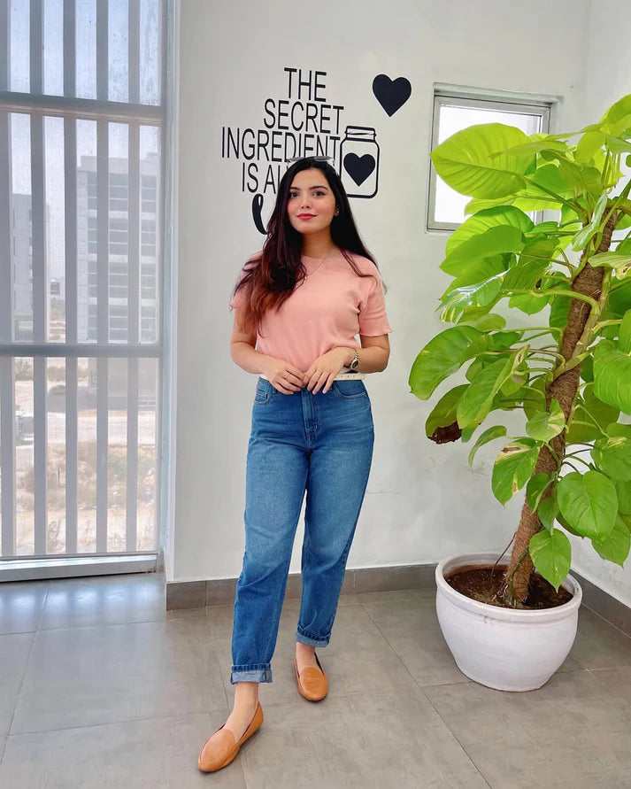 Blue Pamela Mom Jeans