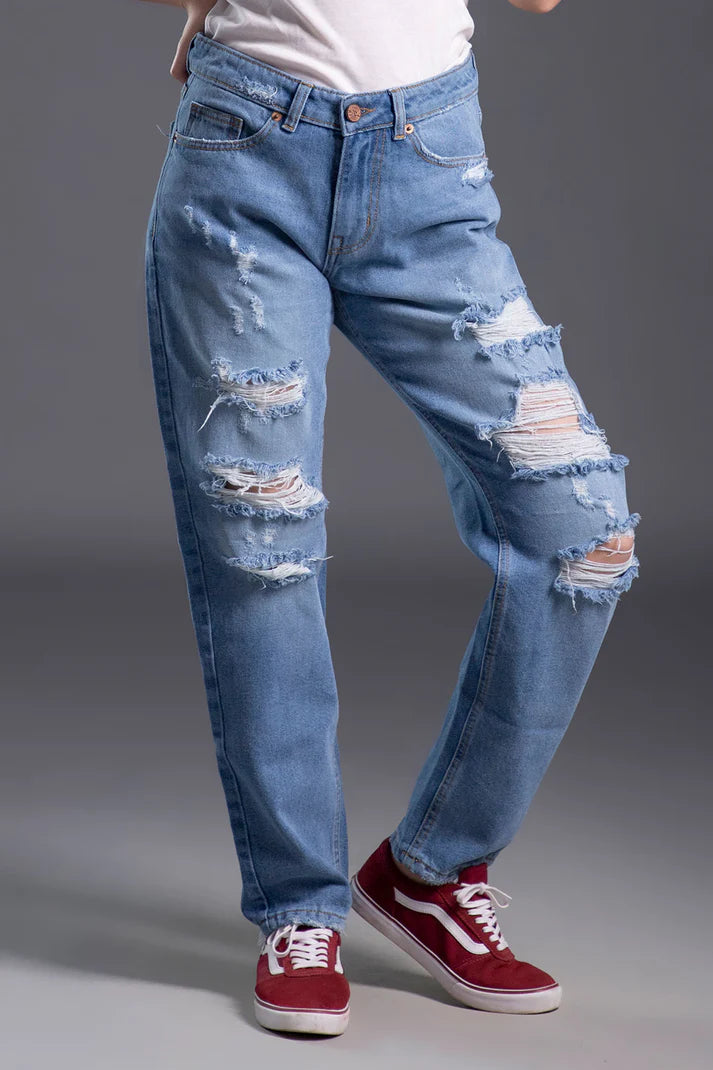 Dirty White Mom Jeans