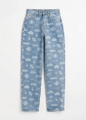 HM Printed High-Waisted Mom Jeans