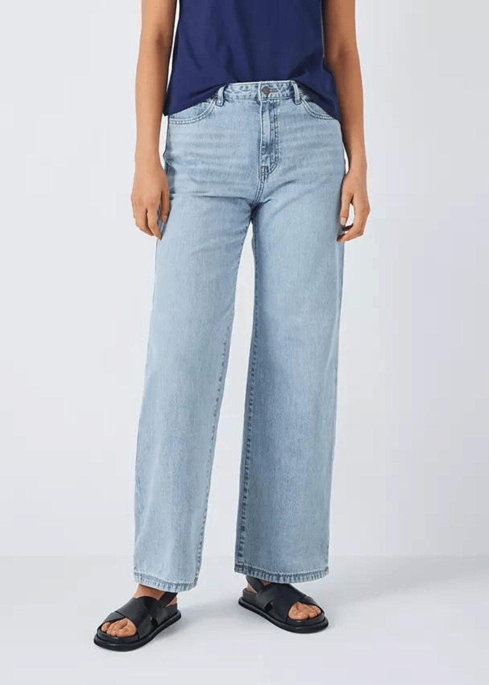 Tally Weijl Mid Rise Wide Leg Jeans, Light Wash