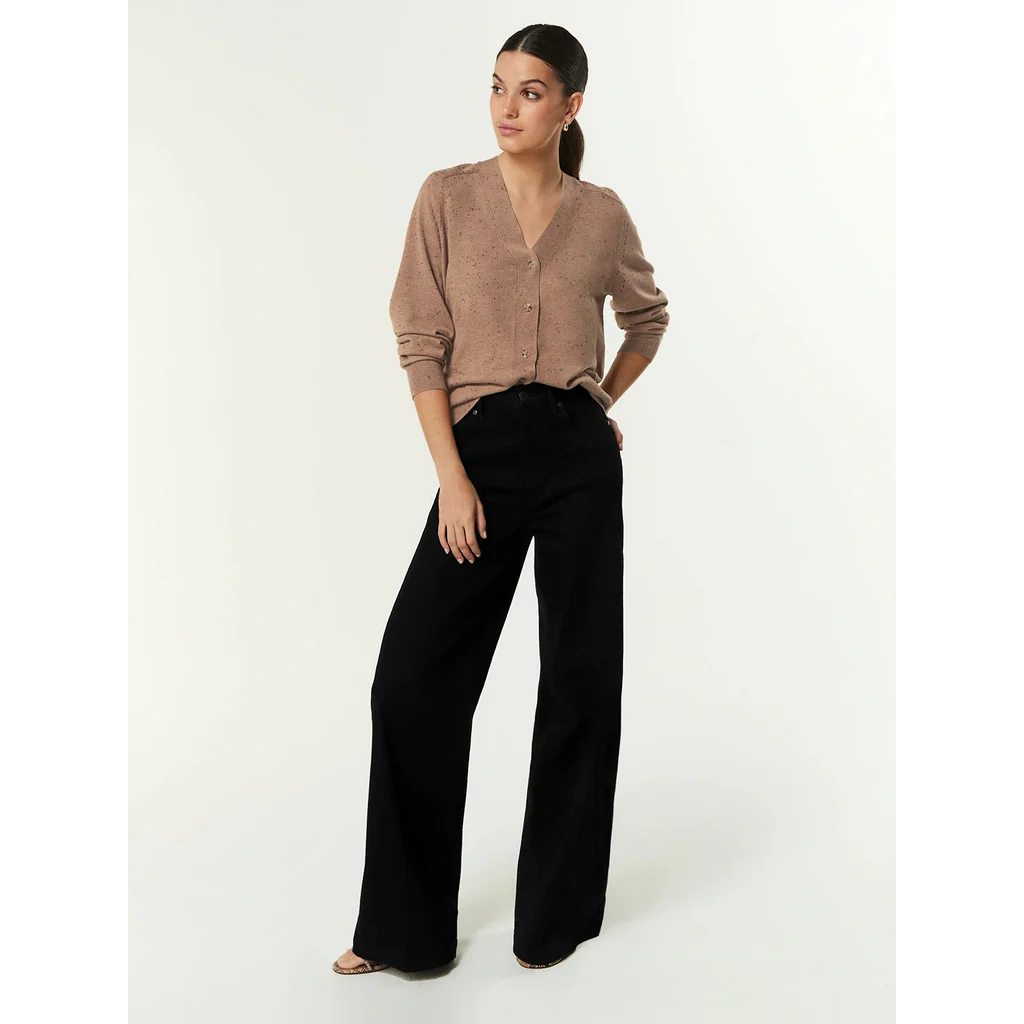 Zara Pure Black High Waisted Wide Leg jeans