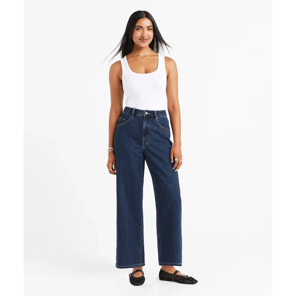 HM Dark Blue high waisted flare jeans