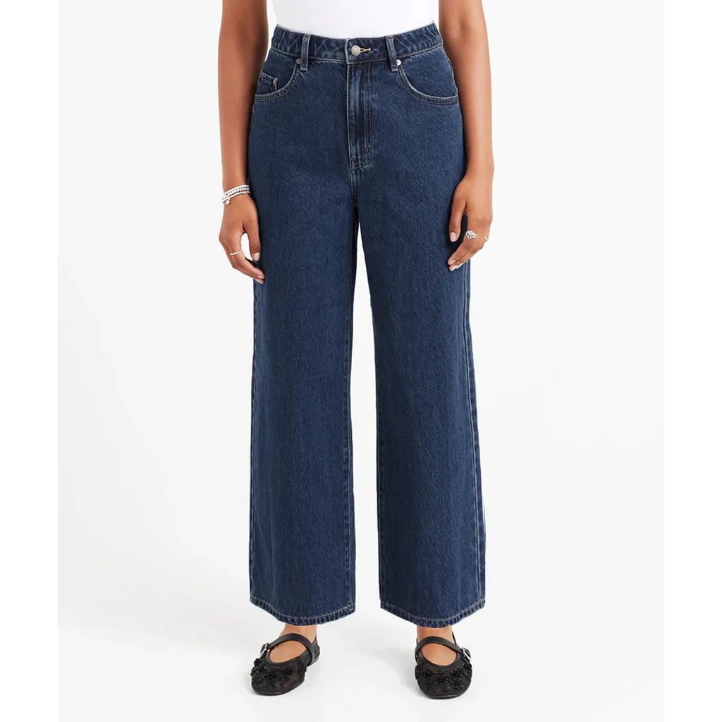 HM Dark Blue high waisted flare jeans